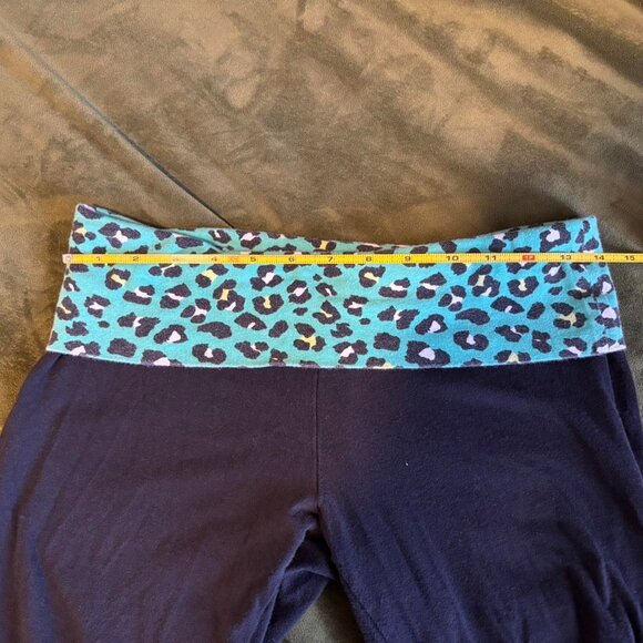 Y2K SO fold over yoga pants leopard band - Picture 4 of 4